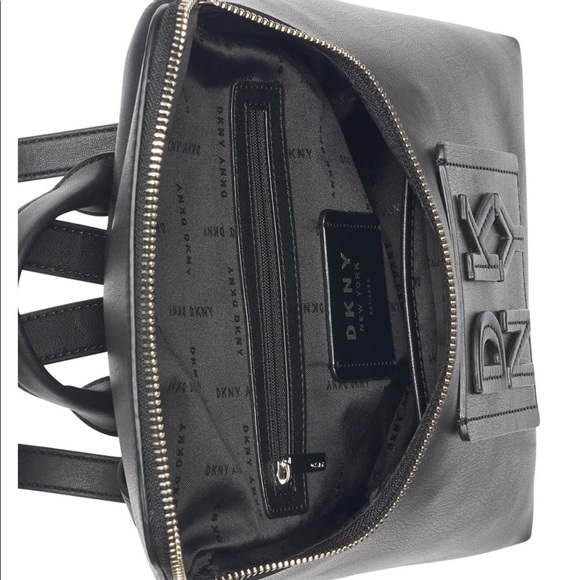 DKNY Leather Top Zip Backpack